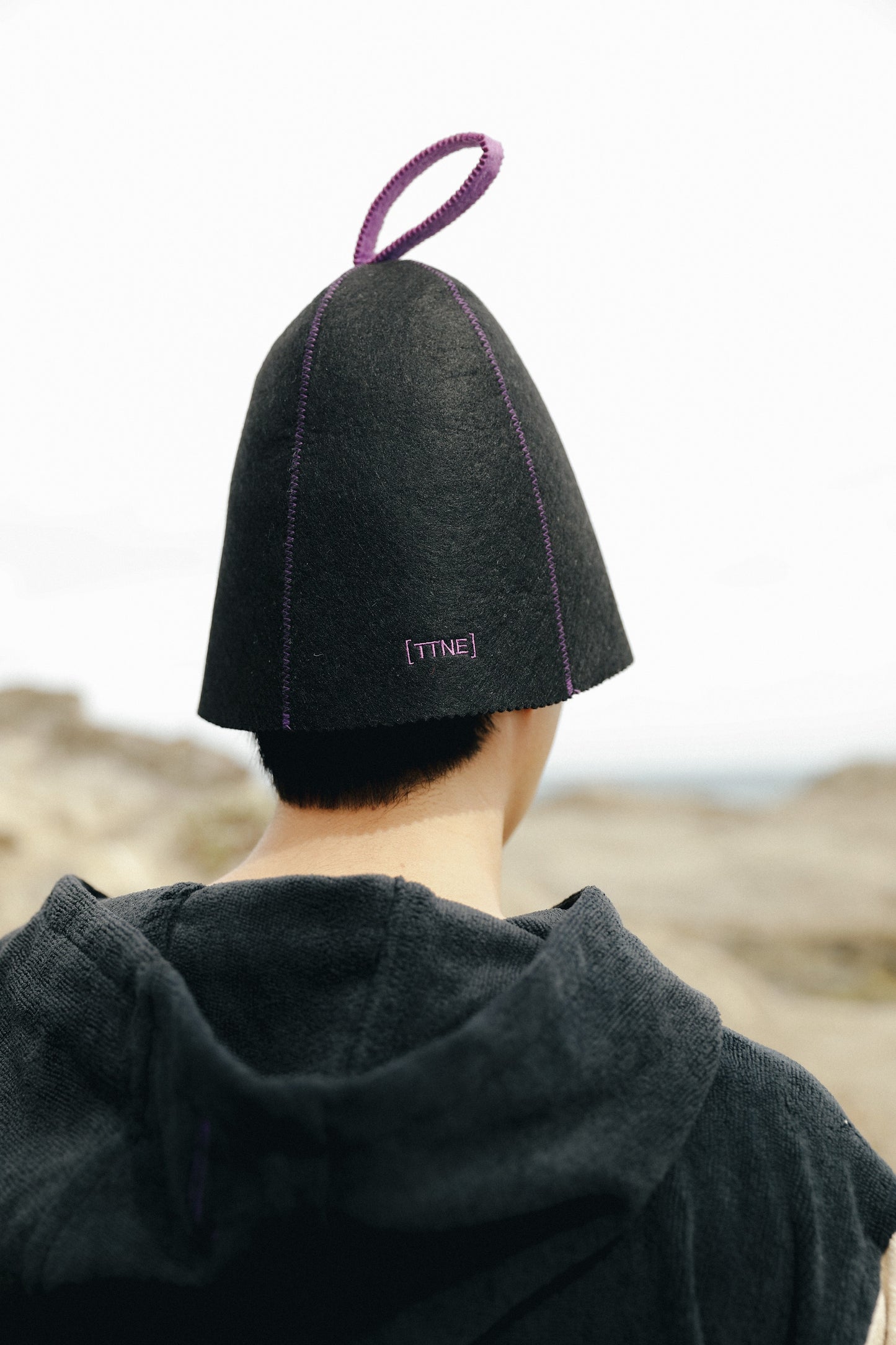 T icon Multi-Color Sauna Hat - Purple/Black