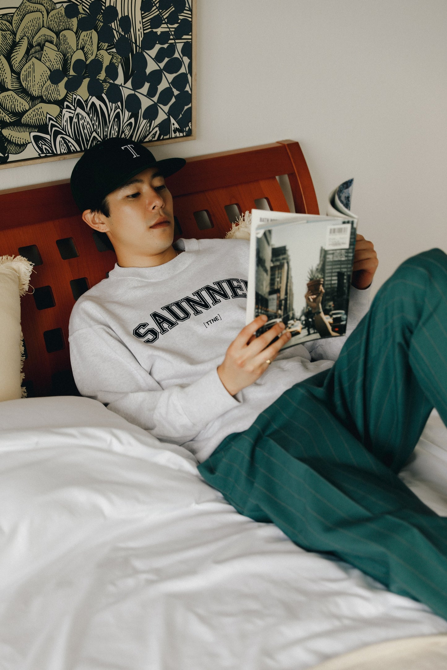 ［TTNE］Saunner College Crew Neck Sweatshirt