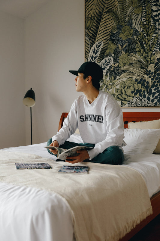 ［TTNE］Saunner College Crew Neck Sweatshirt