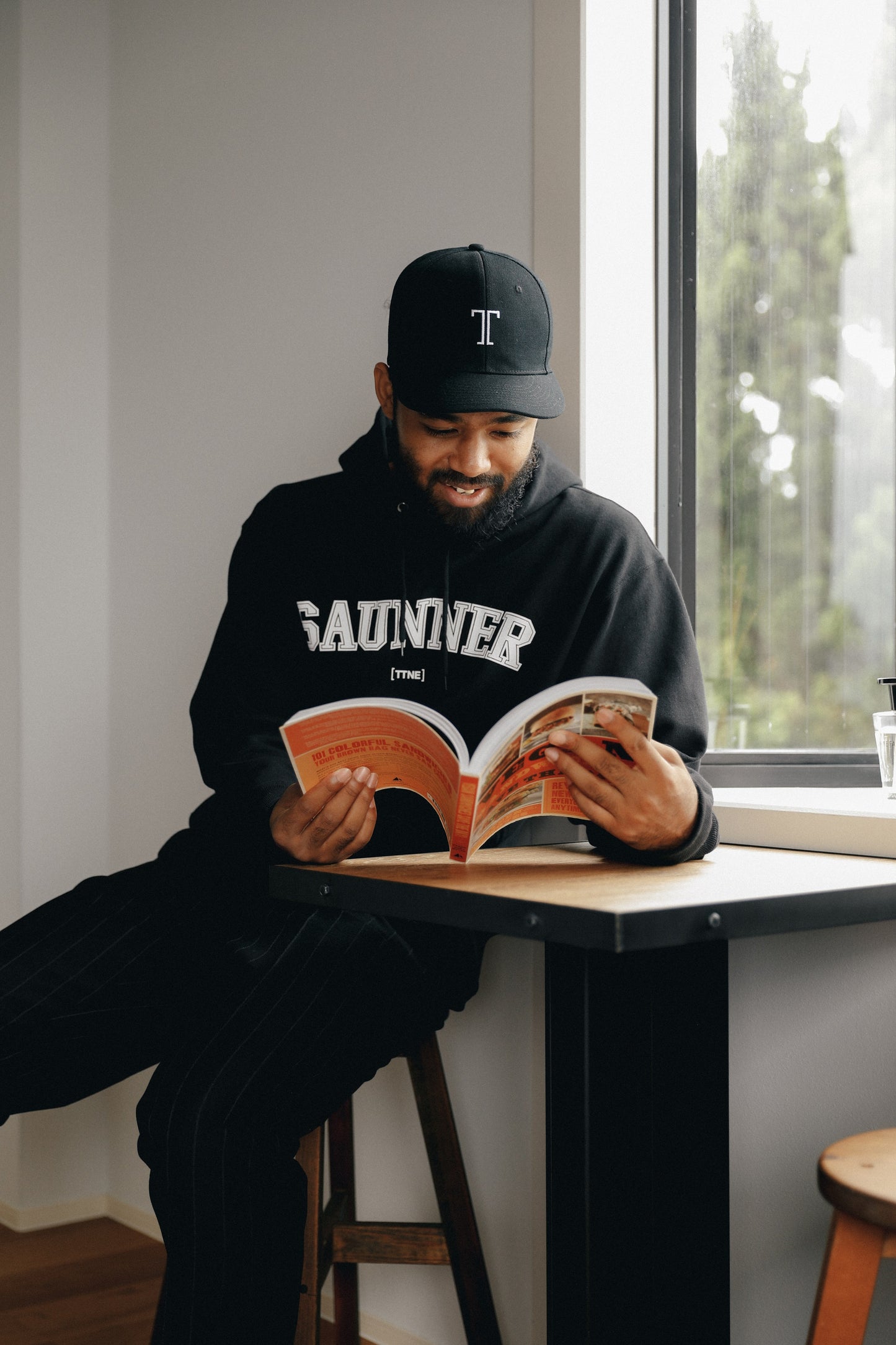 ［TTNE］Saunner College Hooded Sweatshirt