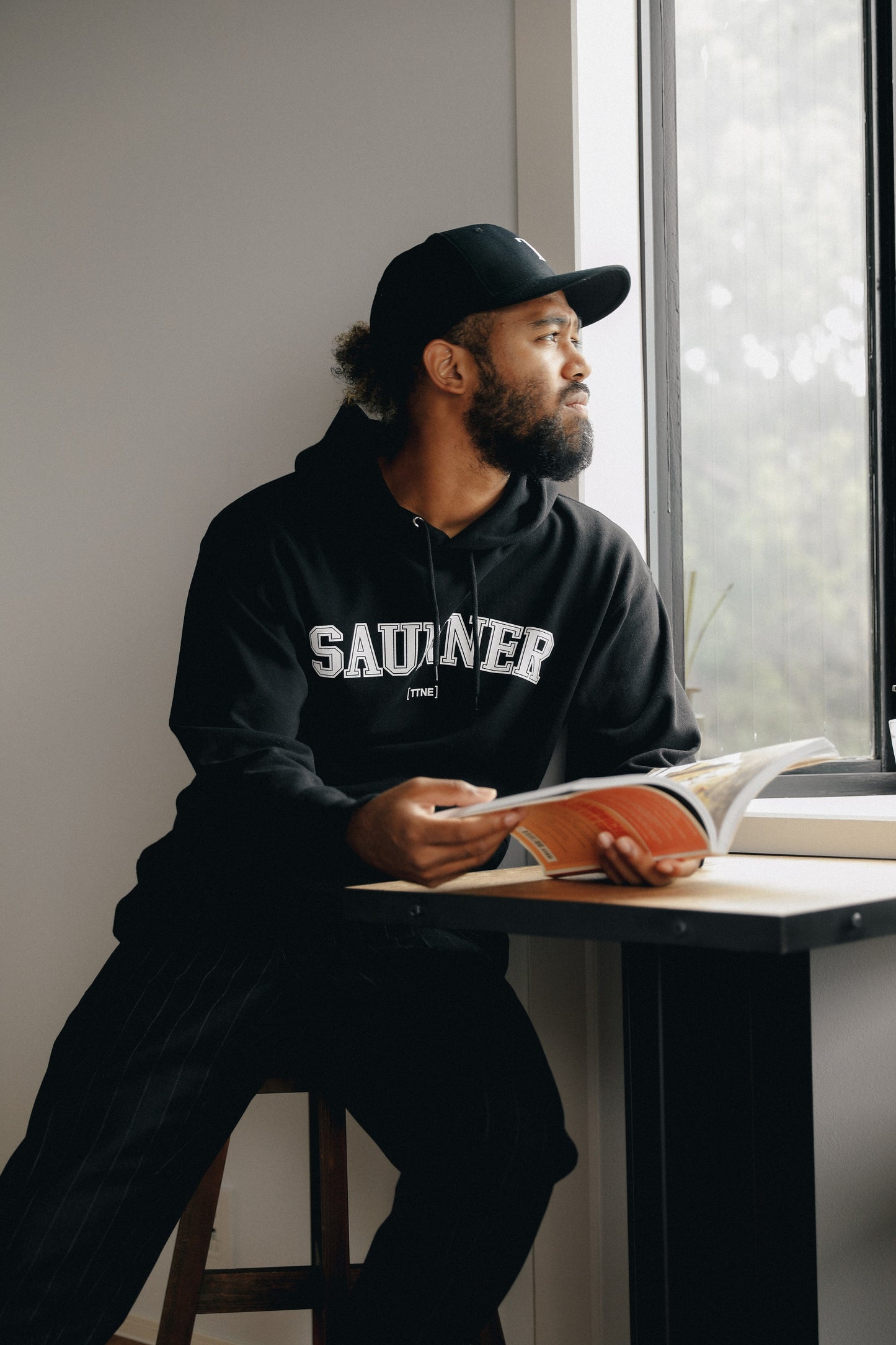 ［TTNE］Saunner College Hooded Sweatshirt