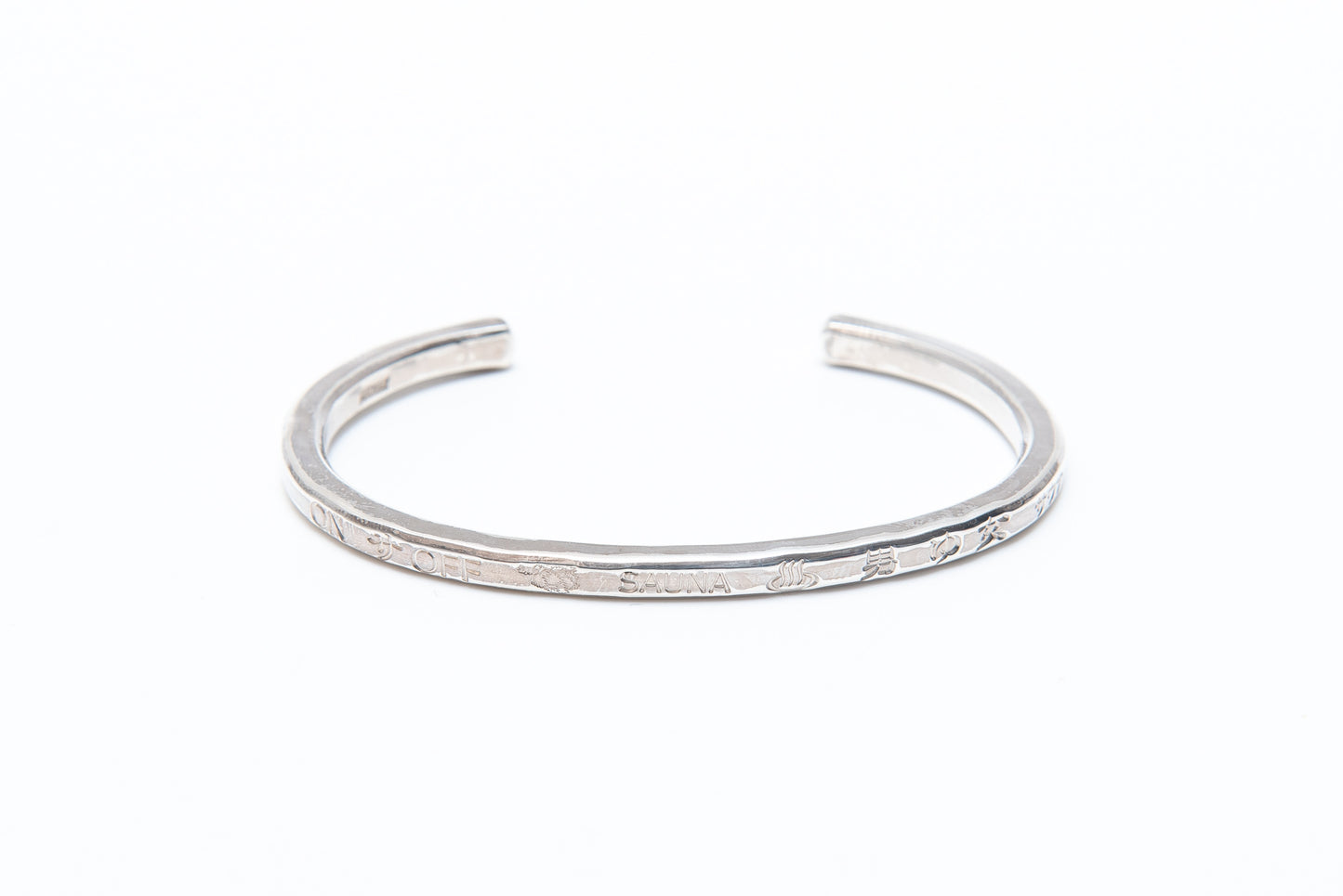 ［TTNE］Silver925 Sauna Bangle(18k Gold Pointed)