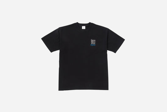 One-point Logo Tee"Repeat" Black-Blue