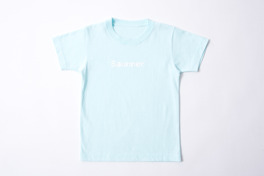 Saunner™️ Logo Tee for Kids - Mint Blue