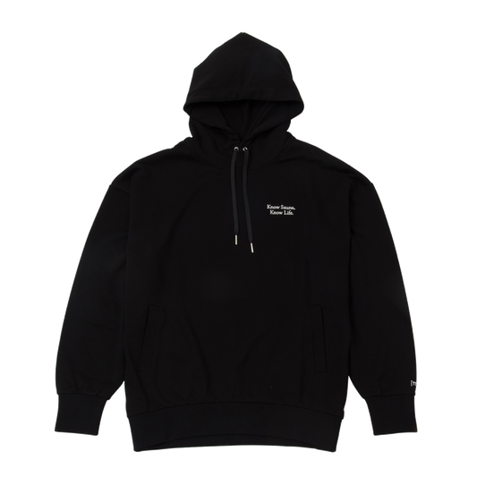 One Mile Sauna Wear”Know Sauna,Know Life” Hoodie - Black