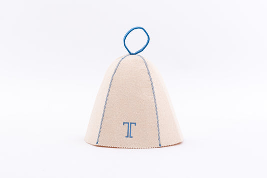 T icon Multi-Color Sauna Hat - Blue/Beige