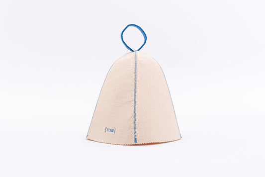 T icon Multi-Color Sauna Hat - Blue/Beige