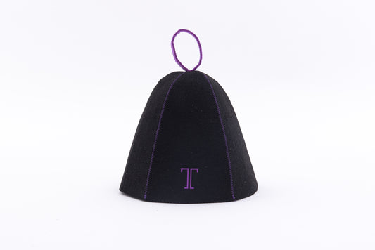 T icon Multi-Color Sauna Hat - Purple/Black