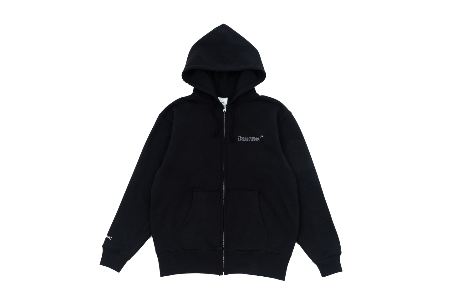 Saunner™️ Back to Black Zip Up Hooded Sweatshirt