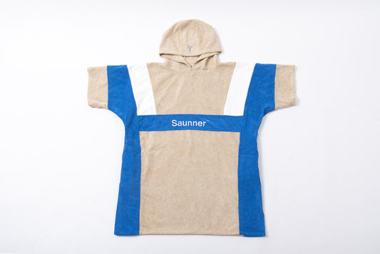Saunner™️ Multi-Color Poncho - Blue/Beige