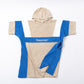 Saunner™️ Multi-Color Poncho - Blue/Beige