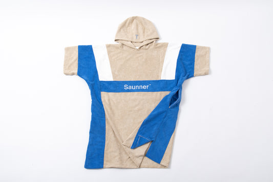 Saunner™️ Multi-Color Poncho - Blue/Beige