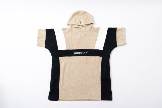 Saunner™️ Multi-Color Poncho - Black/Beige