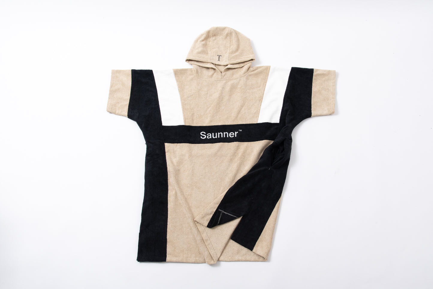 Saunner™️ Multi-Color Poncho - Black/Beige