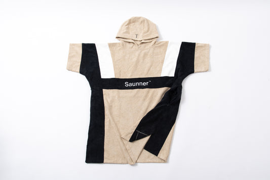 Saunner™️ Multi-Color Poncho - Black/Beige