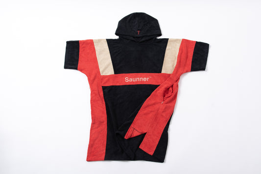 Saunner™️ Multi-Color Poncho - Red/Black