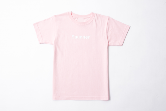 Saunner™️ Logo Tee for Kids - Baby Pink