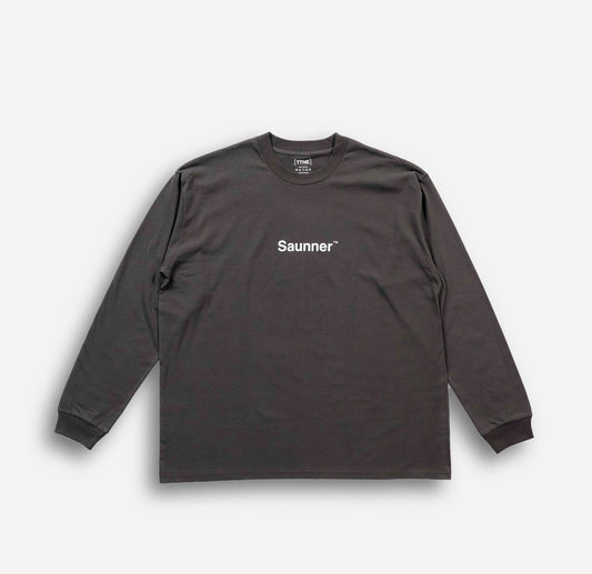 Saunner ™ Logo Long Sleeve Tee - Dark Gray