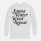 TTNE Small Box Logo Long Sleeve Tee "Repeat" - White