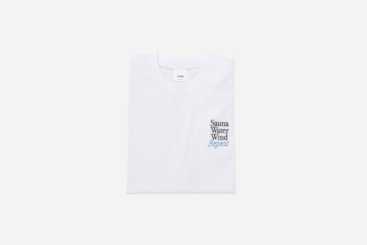 One-point Logo Tee"Repeat" White-Blue